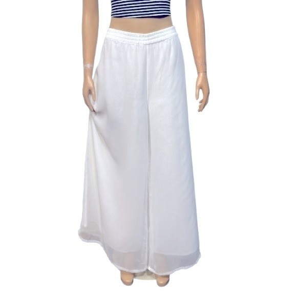 Vintage Victoria’s Secret gold label Pants Sheer Palazzo White Wide Legs size M